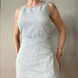 Zara Denim Mini Dress | Backless | Sleevles